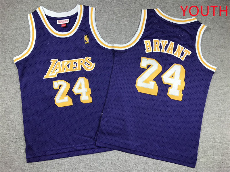 Youth Los Angeles Lakers #24 Bryant Purple 2025 NBA Jersey style 2->youth nba jersey->Youth Jersey
